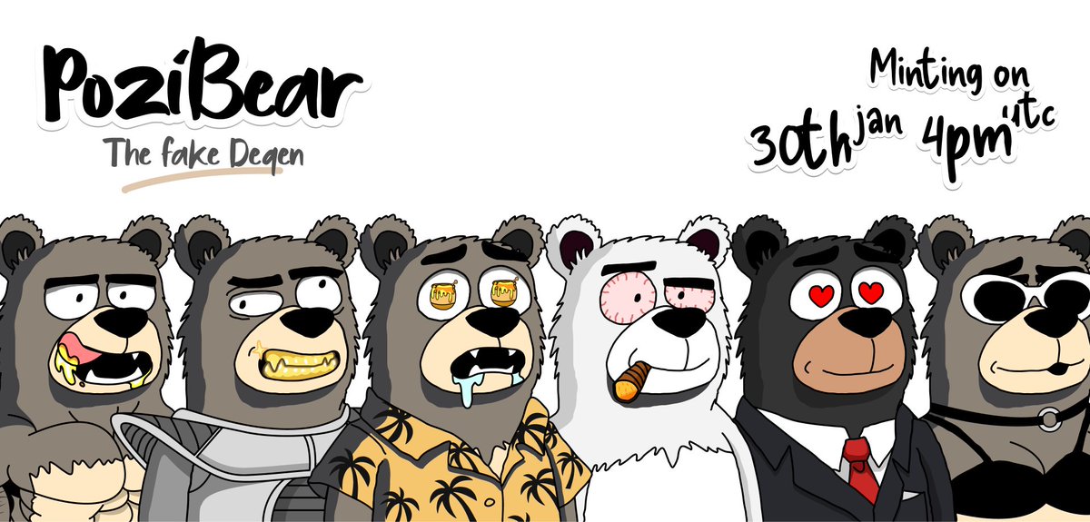 Berachain > <a href="/berachain/">Berachain Foundation 🐻⛓</a> ekosisteminde yer alan <a href="/PositionsFi/">Positions Finance</a> nin 'PoziBear' NFT koleksiyonundan 2 GTD + 5 FCFS WL hediye ediyorum.

- <a href="/PositionsFi/">Positions Finance</a> x <a href="/venividi_trade/">venividi 🔎</a> takip
- like + RT
- yoruma EVM adresini yaz

6h ⏰

Total supply : 4999
Mint: <a href="/KingdomlyApp/">Kingdomly 🏰</a> , 30 Ocak ( TSİ - 19:20)