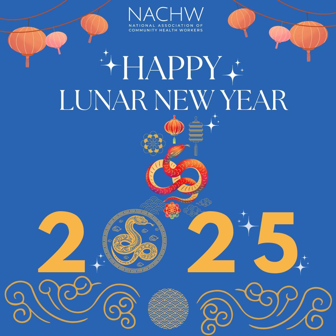 National Association of Community Health Workers (@chwnational) on Twitter photo Wishing a joyful and prosperous Lunar New Year to all! Happy Year of the Snake 2025-2026, a time of renewal and hope. Here's to new beginnings and a healthier, more equitable future for all! 🐉🐍 🎇  #LunarNewYear #HealthEquity #CommunityHealthWorkers #TogetherForHealth" Wishing a joyful and prosperous Lunar New Year to all! Happy Year of the Snake 2025-2026, a time of renewal and hope. Here's to new beginnings and a healthier, more equitable future for all! 🐉🐍 🎇  #LunarNewYear #HealthEquity #CommunityHealthWorkers #TogetherForHealth"