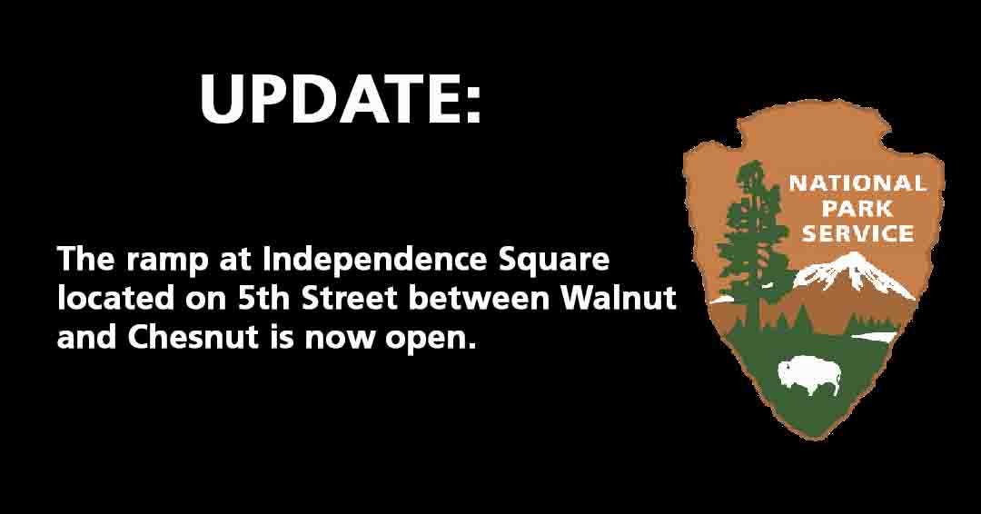 Update: The ramp at Independence Square located on 5th Street between Walnut and Chesnut is now open.
