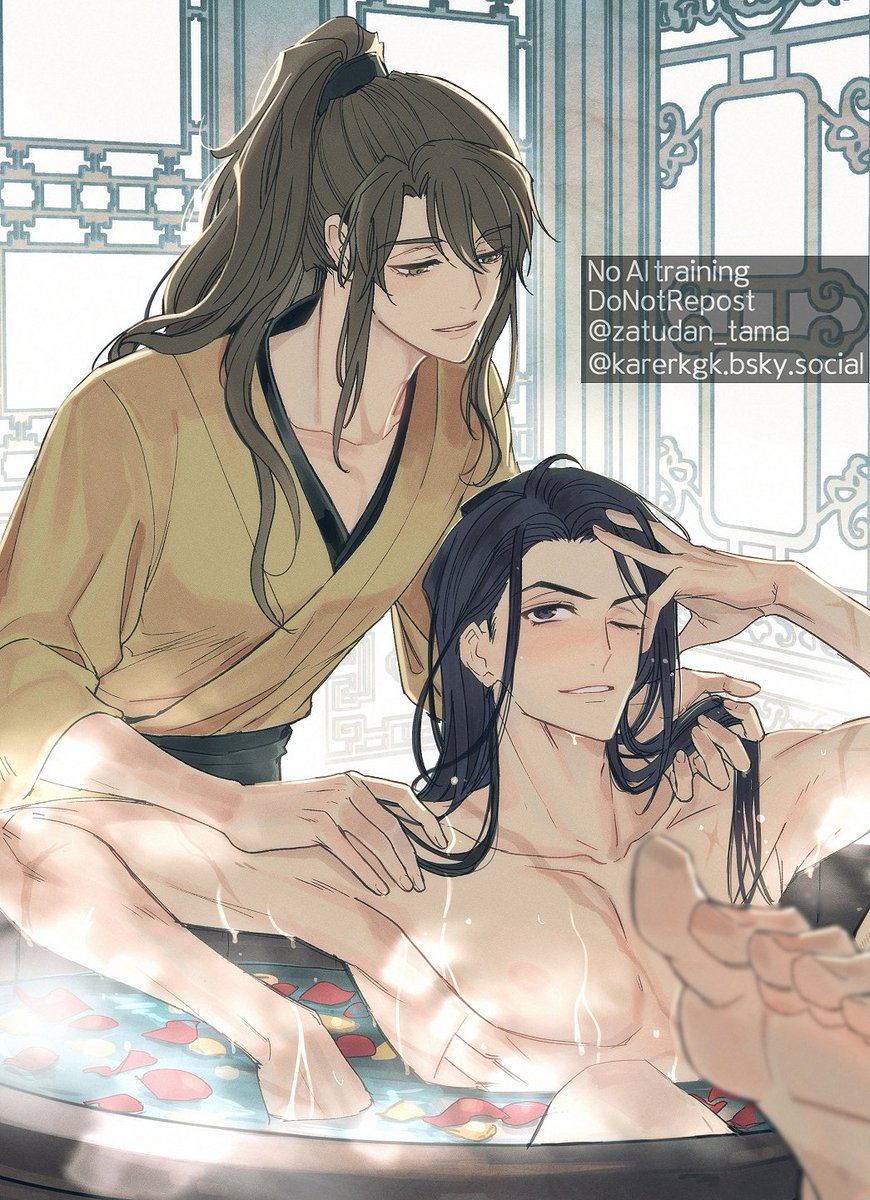 #살파랑 #杀破狼
목욕시중드는 황제
시나님 책에 축전드린거 좀 수정했어요