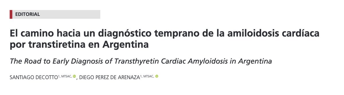RAC (@revistarac) on Twitter photo El camino de la Amiloidosis por Transtiretina...
➡️Editorial de <a href="/decottosantiago/">Santiago Decotto, MD</a> y Diego Perez de Arenaza.
💪Su visión de cómo mejorar el diagnóstico temprano...
rac.sac.org.ar/index.php/rac/… El camino de la Amiloidosis por Transtiretina...
➡️Editorial de <a href="/decottosantiago/">Santiago Decotto, MD</a> y Diego Perez de Arenaza.
💪Su visión de cómo mejorar el diagnóstico temprano...
rac.sac.org.ar/index.php/rac/…