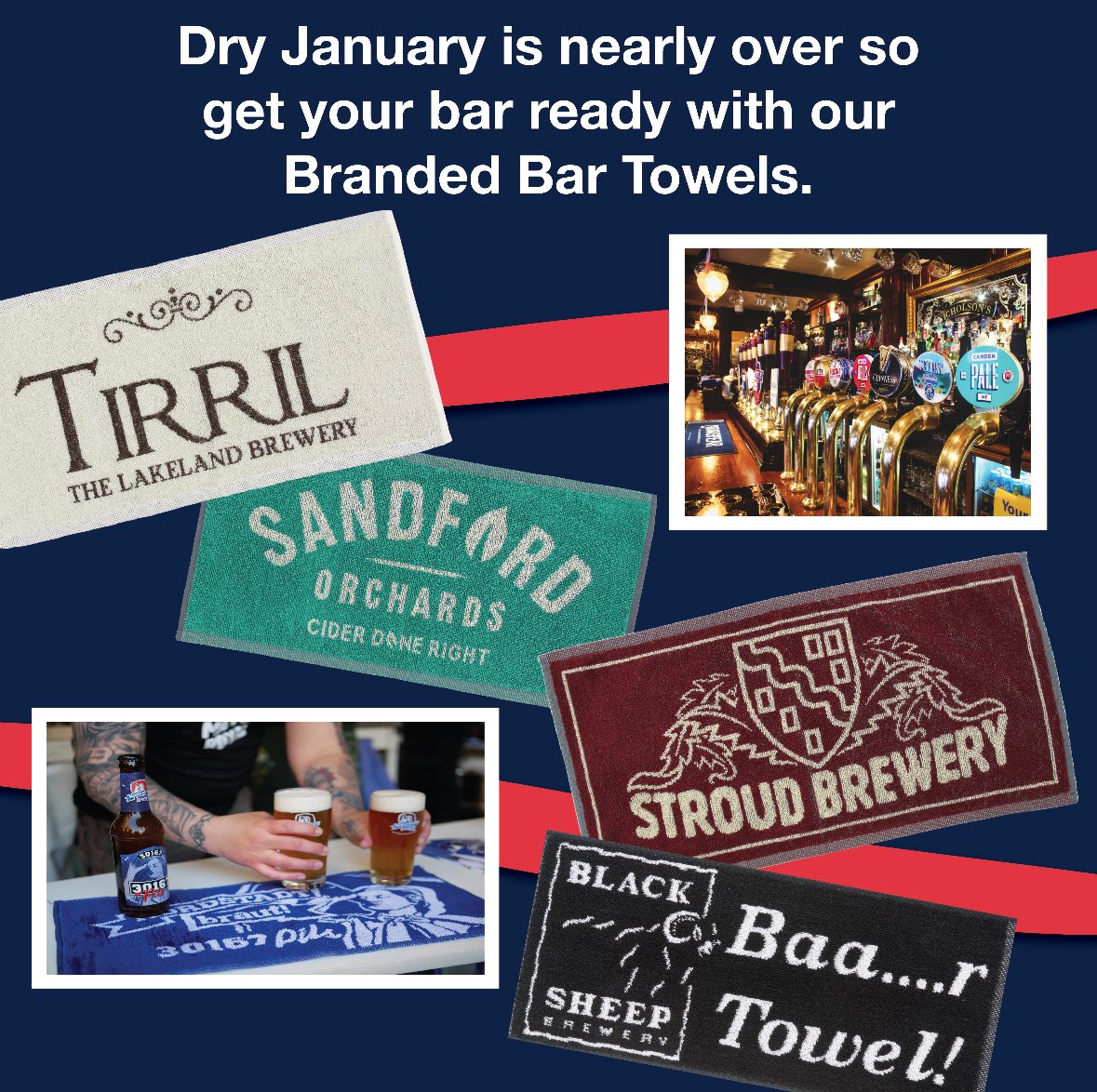 Get prepared for a busy year ahead by taking your branding to the next level with our high quality Bar Towels! 🍻💙

For enquiries please contact: 
Email: sales@hattontextiles.com
Phone: 01392 412061