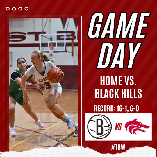 It’s GAME DAY! Bearcats host Black Hills in another EvCo matchup with JV at 5:30 and varsity at 7. Hope to see you there! #TBW
