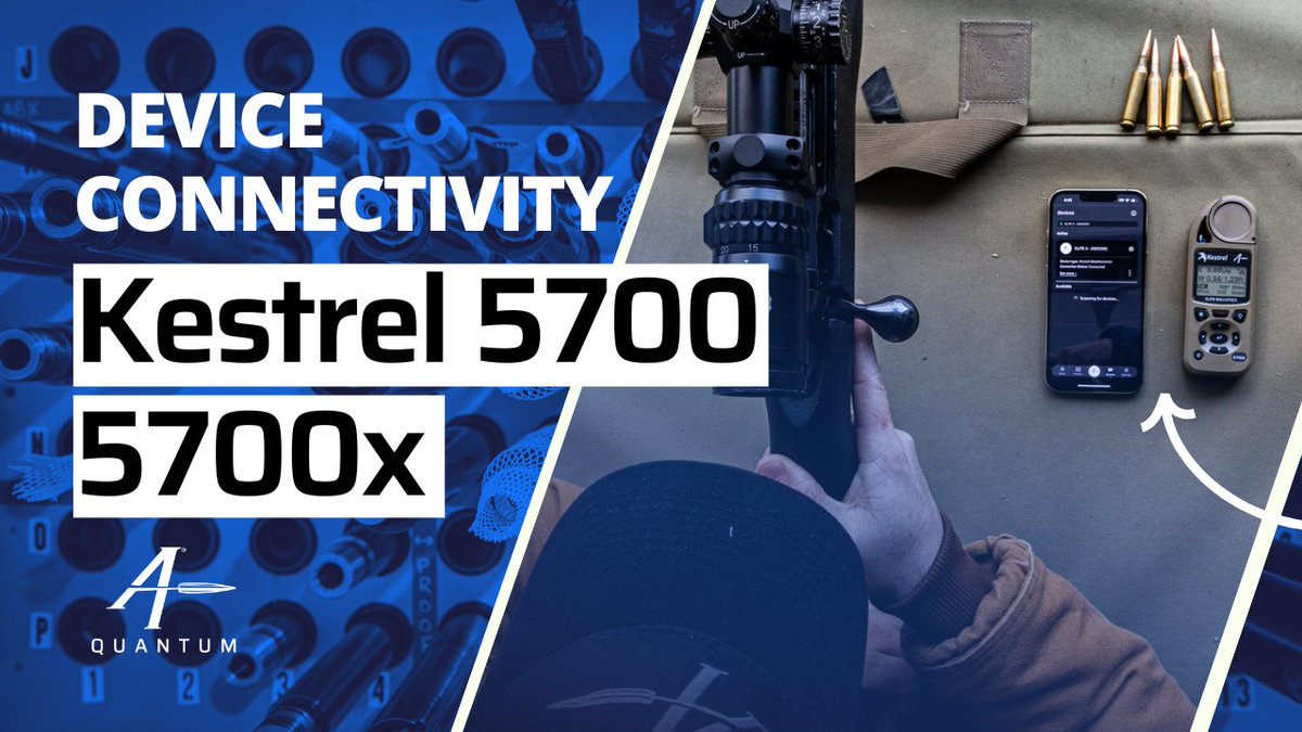 AppliBallistics's tweet photo. Kestrel 5700 and 5700x LiNK models are now integrated with Applied Ballistics Quantum™.
Learn how to connect your Kestrel now!
https://t.co/VT1v6aEUaV
#abquantum #appliedballisticsquantum #appliedballistics #thescienceofaccuracy #kestrel #kestrelballistics https://t.co/dZ23NKolEk