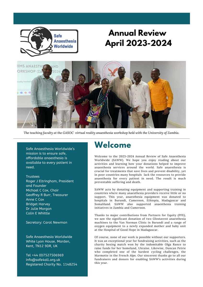 Our latest Annual Review is now available to read on our website. It covers SAWW's key activities and explains how our funds were spent during the financial year April 2023- 2024. Thank you to everyone who supported us. Read and download here: safe4all.org.uk/newsletter