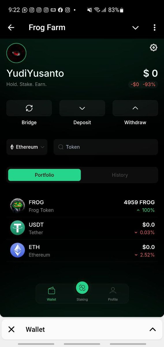 yusanto_yudi's tweet photo. Frog Farm juga udah bisa di cek di wallet masing' ya. Pada dapet brp nih gaes?
https://t.co/8lKCVKJ3WR
#airdrops #crypto #frogfarm https://t.co/jttTERr2B4