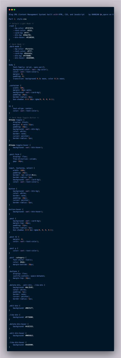 e_opore's tweet image. Building a Blog CMS (Content Management System) built with HTML, CSS, and JavaScript
