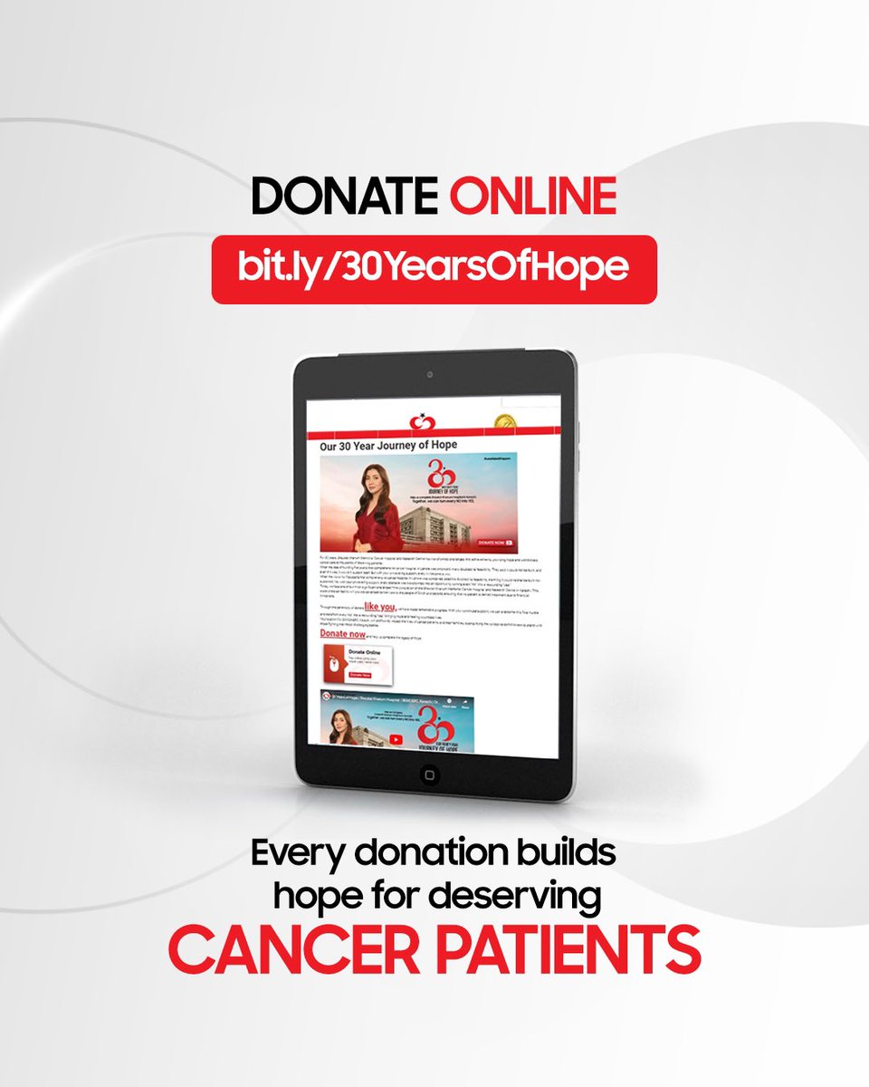 SKMCH's tweet photo. Help us complete Shaukat Khanum Hospital, Karachi.
Together, we can turn every "NO" into a resounding "YES".
💻 Donate online from anywhere in the world: 👉 https://t.co/VMSFgDgbaR
#30YearsOfHope #LetsMakeItHappen #SKMCH #ShaukatKhanumKarachi #Celebrating30YearsOfHope. https://t.co/4tD8xulfJm