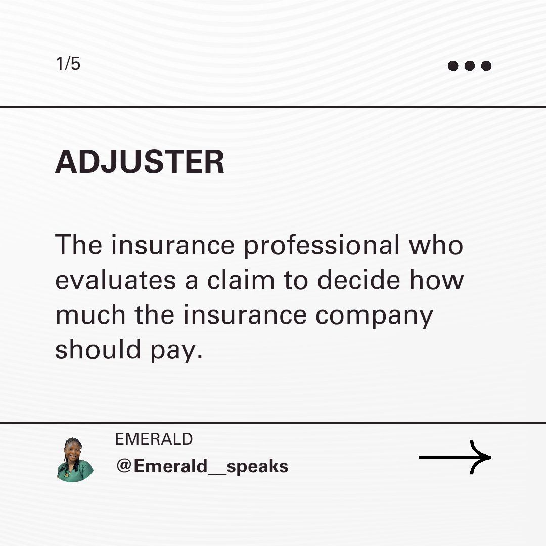 EmeraldSpeaks1's tweet image. Series 8: Getting familiar with the insurance jargon.

Get to know the vocabulary used in the insurance industry.

E__S

#insurancetalks 
#insurance 
#insuranceknowledge 
#financetips 
#finance
#emeraldspeaks
#education 
#awareness