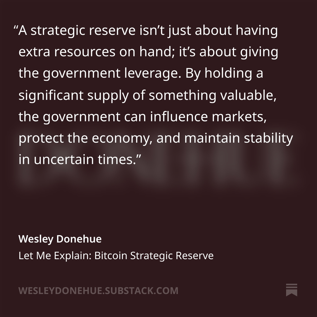 Nautilus Asset Management (@nautilusfinance) on Twitter photo Exploring the Bitcoin Strategic Reserve: <a href="/jwesleydonehue/">Wesley Donehue</a> from <a href="/nautilusfinance/">Nautilus Asset Management</a> breaks it down.
This isn’t some memecoin pump, it’s a serious shift in financial strateg that will change the game. Big moves take time, but this one is worth watching.
🔗open.substack.com/pub/wesleydone… Exploring the Bitcoin Strategic Reserve: <a href="/jwesleydonehue/">Wesley Donehue</a> from <a href="/nautilusfinance/">Nautilus Asset Management</a> breaks it down.
This isn’t some memecoin pump, it’s a serious shift in financial strateg that will change the game. Big moves take time, but this one is worth watching.
🔗open.substack.com/pub/wesleydone…