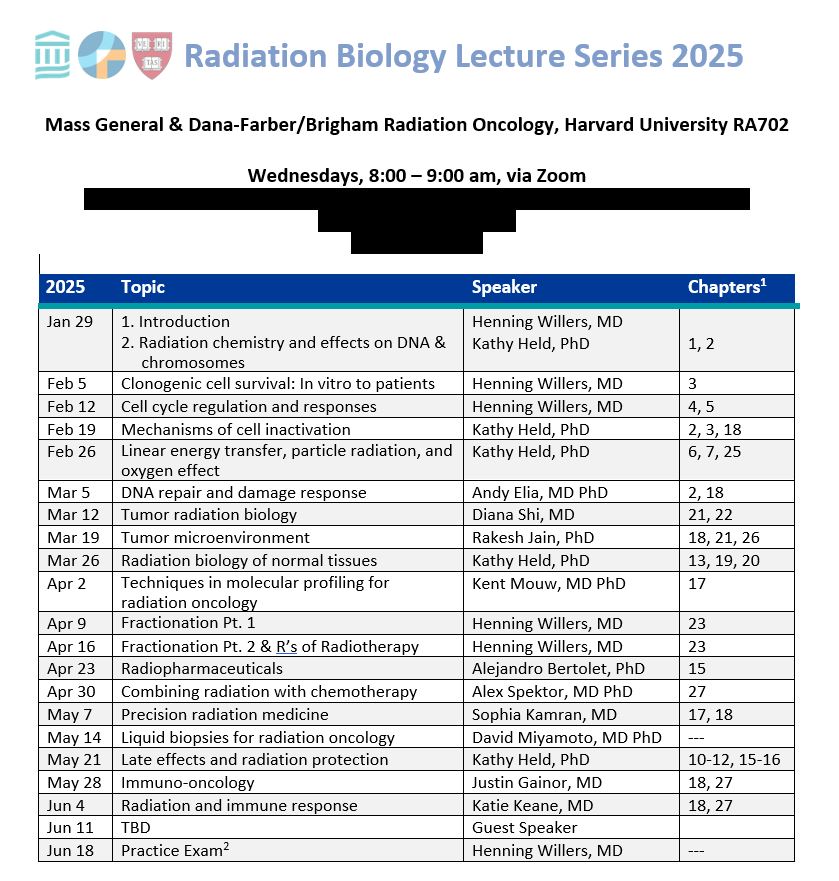 Henning Willers, MD, FASTRO (@henningwillers) on Twitter photo 📢Thrilled to have started again our Annual Radiation Biology Lecture Series with robust attendance & all the radiation chemistry effects you need to know to understand #radiotherapy😊
☢️🔬👩🔬
<a href="/MassGenBrigham/">Mass General Brigham</a> <a href="/MGHCancerCenter/">Mass General Cancer Center</a> <a href="/DanaFarber/">Dana-Farber</a> <a href="/HarvardU/">Harvard University</a>
<a href="/HarvardRadOnc/">Harvard Radiation Oncology Program</a> <a href="/harvardphysics/">Harvard Physics</a> 📢Thrilled to have started again our Annual Radiation Biology Lecture Series with robust attendance & all the radiation chemistry effects you need to know to understand #radiotherapy😊
☢️🔬👩🔬
<a href="/MassGenBrigham/">Mass General Brigham</a> <a href="/MGHCancerCenter/">Mass General Cancer Center</a> <a href="/DanaFarber/">Dana-Farber</a> <a href="/HarvardU/">Harvard University</a>
<a href="/HarvardRadOnc/">Harvard Radiation Oncology Program</a> <a href="/harvardphysics/">Harvard Physics</a>