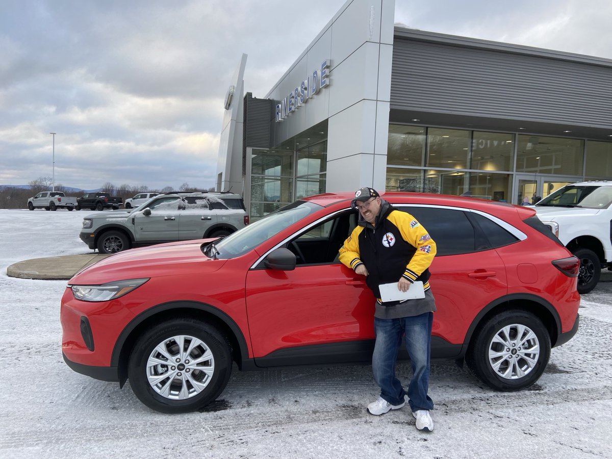 Congratulations Michael Booker on your New Ford Escape Active AWD in Race Red. We appreciate your Trust and your business. It was great spending the day with you and Aunt Kathy and Uncle Jimmy.
Joey, Ashley, Jimmy, and Sammy.
🚗🛻🚙 ⁦<a href="/OurFordStore/">Neighborhood Ford Store</a>⁩ ⁦<a href="/ThurbyFord/">Thurby Riverside Ford</a>⁩