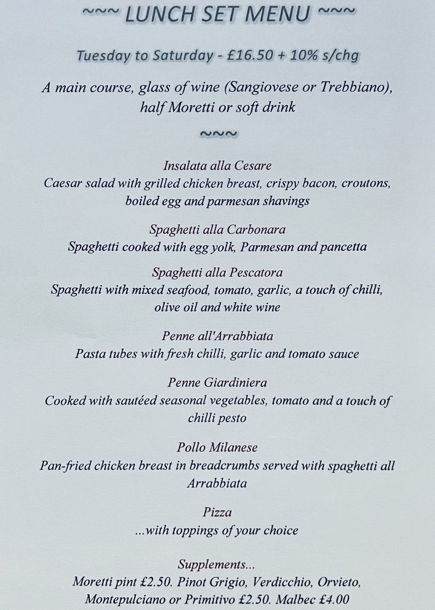 Lunchtime offer from Tuesday to Saturday 🍜🍷🍺😋