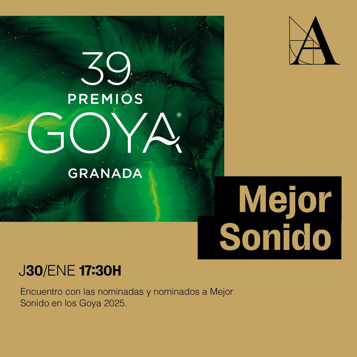 Mañana a las 17:30h #enlaAcademia, encuentro con las nominadas y nominados a Mejor Sonido en los <a href="/PremiosGoya/">Premios Goya</a>. Información y entradas gratuitas: academiadecine.com/actividades/en…