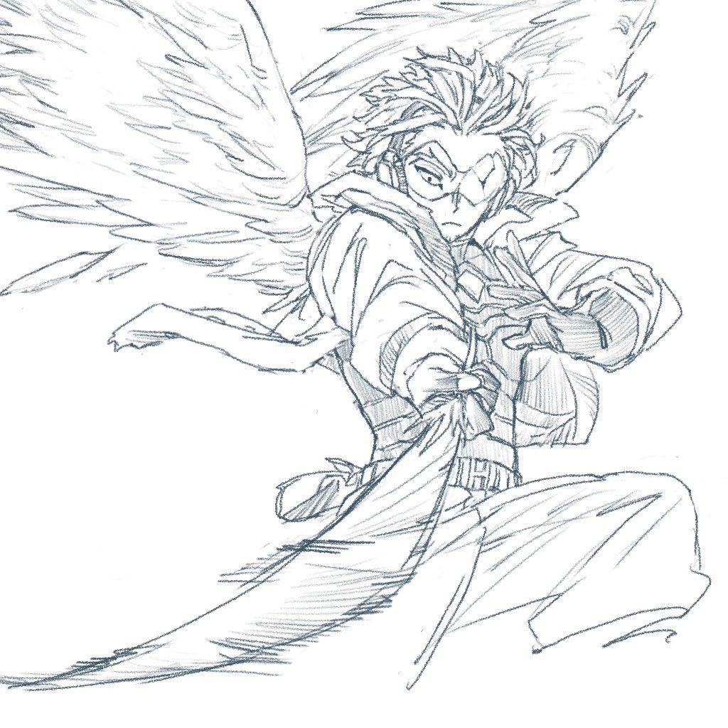 kanton811's tweet photo. Hawks sketches https://t.co/9quTimqukI