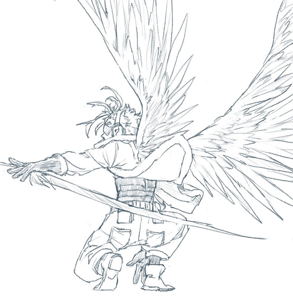 kanton811's tweet photo. Hawks sketches https://t.co/9quTimqukI