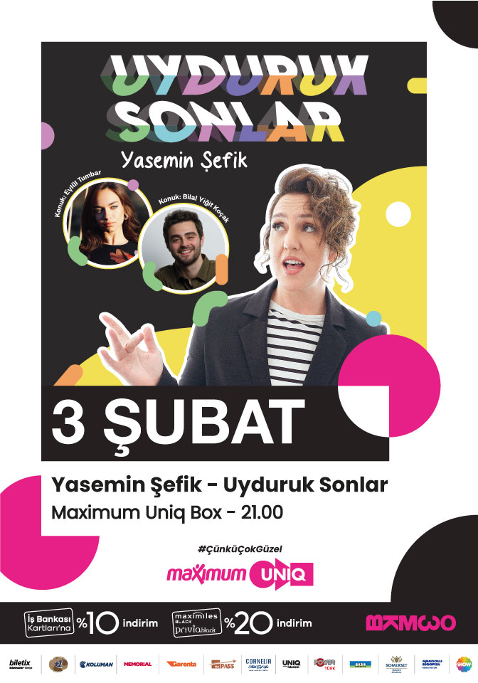 maximumuniq (@maximumuniq) on Twitter photo Yasemin Şefik’in kahkaha dolu talk show’u Uyduruk Sonlar’ın yeni konukları Eylül Tumbar ve Bilal Yiğit Koçak! 🥳
Sen de 3 Şubat’ta Maximum Uniq Box’taki yerini ayırt, eğlenceyi kaçırma. 🤩 #MaximumUniq #ÇünküÇokGüzel #UydurukSonlar <a href="/yaseminsefik/">Yasemin Şefik</a> <a href="/Eylultumbar/">Eylül Tumbar</a> <a href="/yigitkocakk/">Bilal Yigit Kocak</a> Yasemin Şefik’in kahkaha dolu talk show’u Uyduruk Sonlar’ın yeni konukları Eylül Tumbar ve Bilal Yiğit Koçak! 🥳
Sen de 3 Şubat’ta Maximum Uniq Box’taki yerini ayırt, eğlenceyi kaçırma. 🤩 #MaximumUniq #ÇünküÇokGüzel #UydurukSonlar <a href="/yaseminsefik/">Yasemin Şefik</a> <a href="/Eylultumbar/">Eylül Tumbar</a> <a href="/yigitkocakk/">Bilal Yigit Kocak</a>