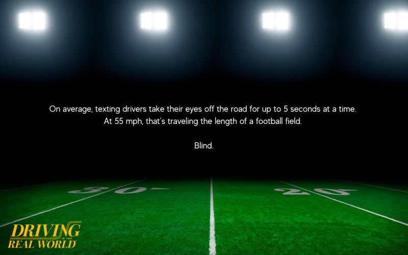 NFL players wouldn't dare run for the end zone with their eyes closed - but you'll look at your phone while behind the wheel? That's a flagrant foul. #SuperBowlLIX  #distracteddriving