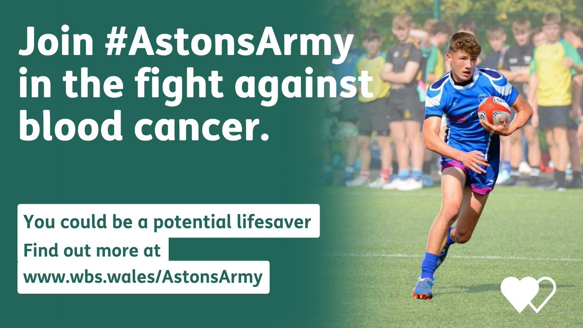 Today we launch our #AstonsArmy campaign

16-year-old Aston was recently diagnosed with Leukaemia

🧬He now needs a stem cell transplant to save his life.
👊 Join #AstonsArmy and help in the fight against blood cancer

To find out how you can help 👉 wbs.wales/AstonsArmy