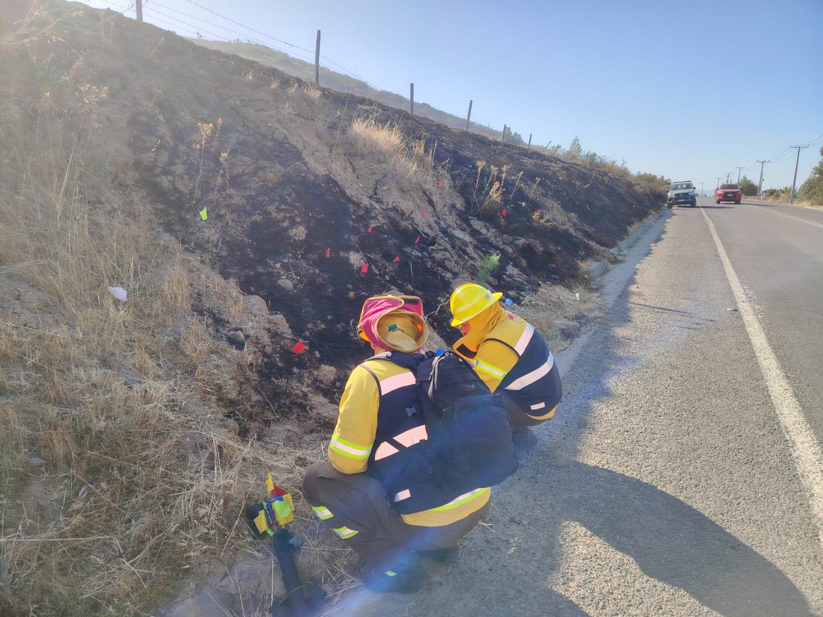 conaf_valpa's tweet photo. ⭕️#INVESTIGACIÓN| Profesionales de nuestra Unidad de Análisis y Diagnóstico determinan el punto de origen y la causa del #IncendioForestal “El Mauco”, en #Quintero, el cual consumió 6, 41 ha de vegetación y amenazó a viviendas del sector

➡️Este siniestro se encuentra controlado https://t.co/iKEy6agoYp