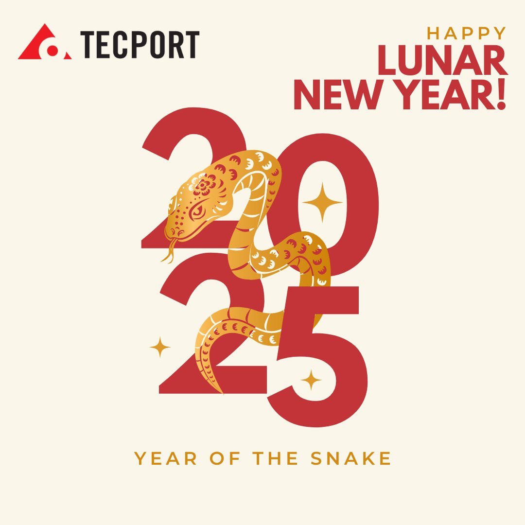 Wishing everyone a prosperous and bright Lunar New Year! 🎉🐉 

May this year bring new opportunities, growth, and success. Here's to achieving even greater things together. 🎊💪

#LunarNewYear #YearOfTheSnake #SuccessAhead #TecportOptics
