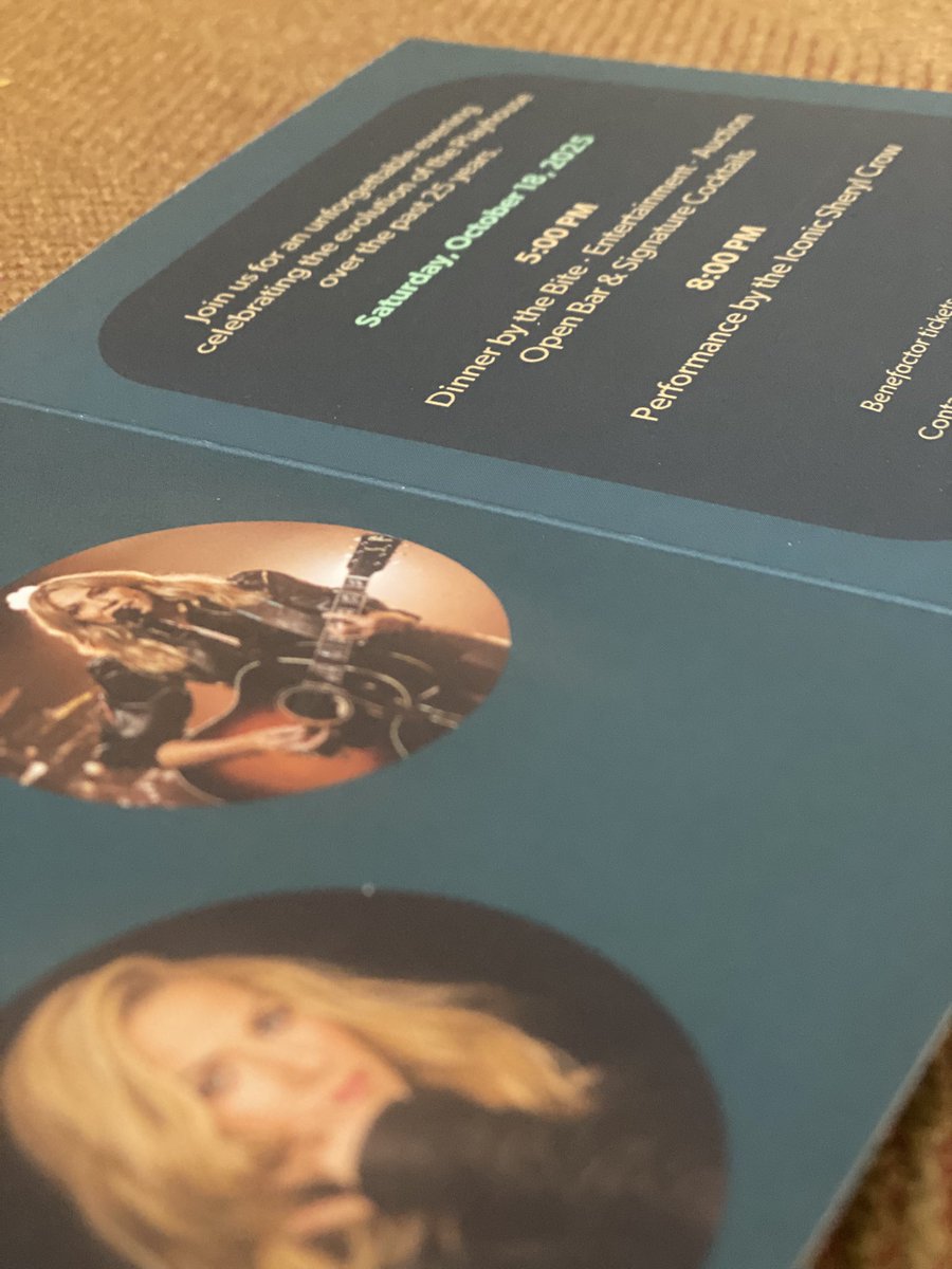 🙌 this music 🎶 legend will headline @RPlayhouse 25th anniversary gala on Oct. 18! Thank you to <a href="/SherylCrow/">SherylCrowLovers</a> for making this occasion unforgettable! 💃🎤🎸