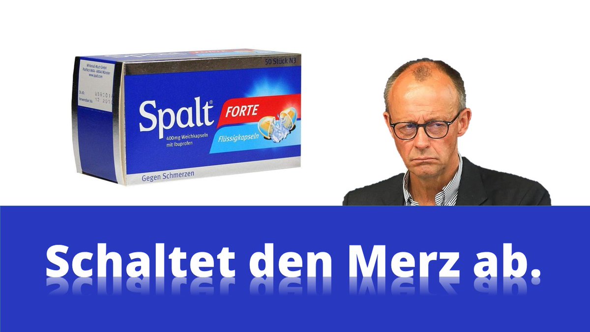 Da hilft nur noch das richtige SchMerzmittel.
#Brandmauer #Merz #MerzKannNichtKanzler