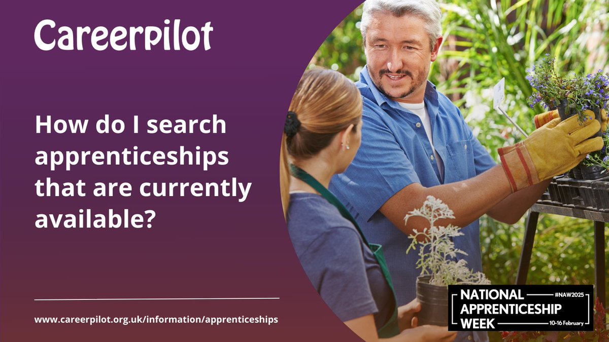 You can search current vacancies for apprenticeships on Careerpilot:  careerpilot.org.uk/courses/appren… #NAW2025
