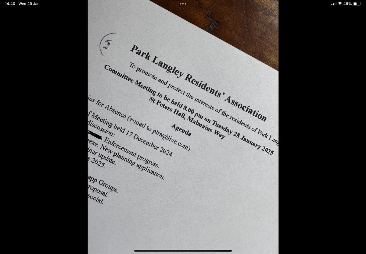 Shortlands &amp; Park Langley Councillor Team attended a spirted meeting of the Park Langley Residents Association last night.
We discussed both planning and enforcement within the ward, Kelsey Park desilting and bridges, the upcoming improvements to the Chinese Roundabout.
