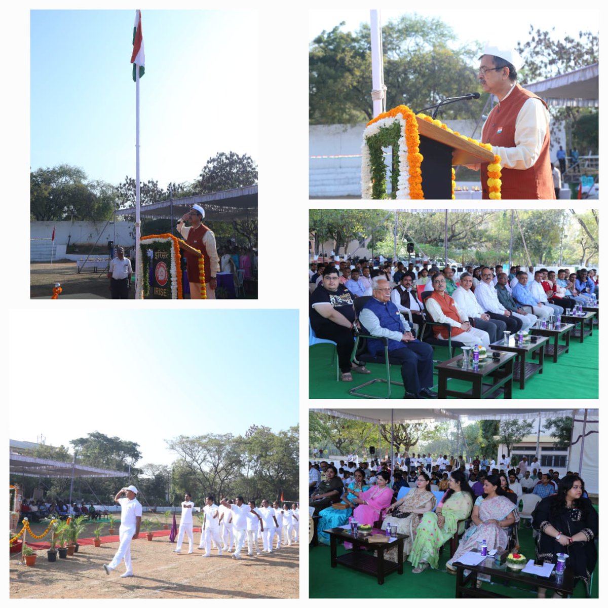 76th Republic Day celebrations Shri S K Srivastava,DG unfurled the National Flag and adressed the gathering. DG inspected the parade by trainees.Students of Blue Bells School,trainees and staff rendered patriotic cultural progam.Tree plantation was done by Officers and staff .