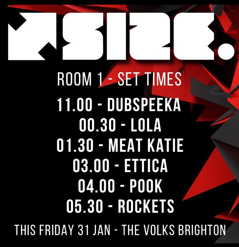 Set times for Friday 🥳

skiddle.com/e/40465024