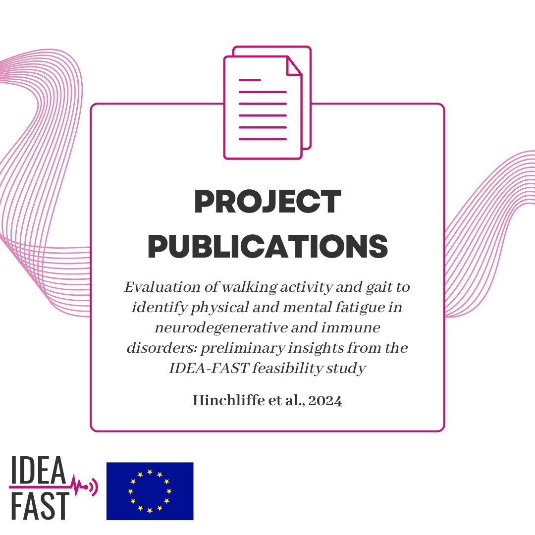 Check out the IDEA-FAST paper “Evaluation of walking activity and gait to identify physical and mental fatigue in neurodegenerative and immune disorders”
It examines a possible relation between gait measures and severe fatigue

Read here: emp.onl/DZJ9R
<a href="/IHIEurope/">Innovative Health Initiative</a> <a href="/EFPIA/">EFPIA</a>