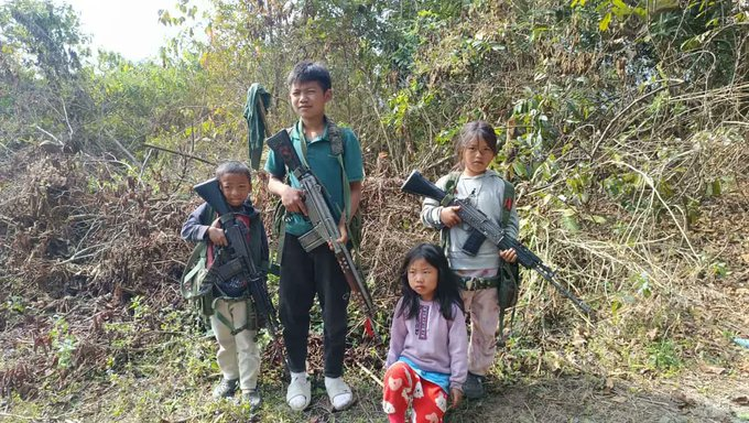 northeast_vibe's tweet photo. It’s alarming to see #Kukis training school-age children for combat, exploiting the hesitance to fight kids.
This tactic is not just warfare; it’s breeding a generation shaped by violence &amp; chaos.
We must stand against this cycle of conflict &amp; protect the innocence of our youth. https://t.co/UuBX9weS8j