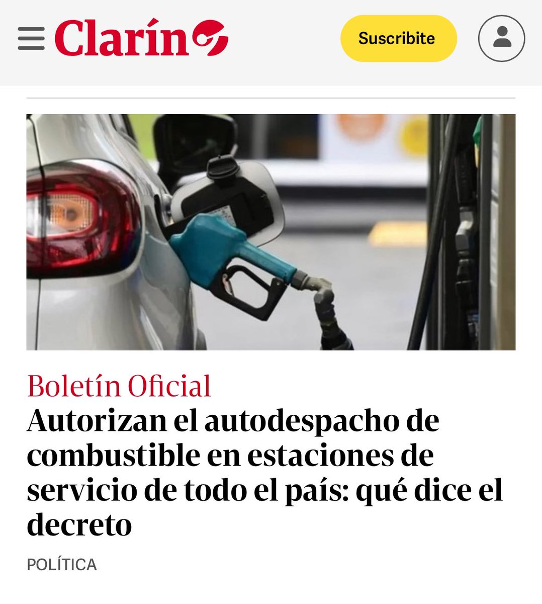 Liberismo selvaggio nell’Argentina🇦🇷 di Milei. Il ministro della Deregulation Sturzenegger autorizza la possibilità di rifornirsi in modalità “self service” nei distributori di benzina, fregandosene degli allarmi del sindacato su “i rischi per la sicurezza connessi al fatto di