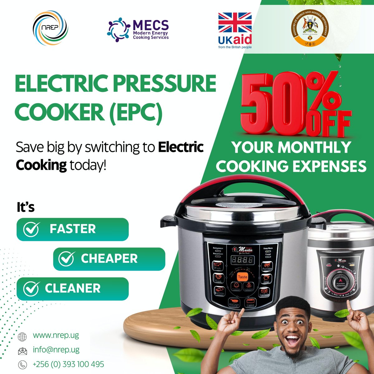 NREP_Uganda's tweet image. During the Masaka Outreach Campaign, Dr. @NicMukisa  launched the #BCCeC Project, sharing key findings &amp;amp; emphasizing the benefits of clean cooking technologies like #EPCs: time-saving, cost-effective &amp;amp; eco-friendly. 

🌍💡Let&apos;s advocate for the transition to clean cooking!…