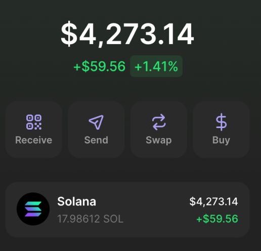 Post a screenshot of your $sol balance