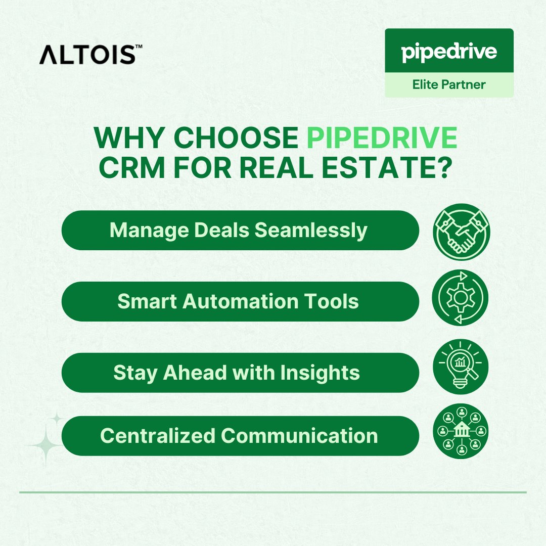 PipedriveP's tweet photo. Stop letting deals slip through the cracks. @pipedrive  CRM is your real estate game-changer🏢

📝 Manage Deals Seamlessly: Track every deal and stay organized like a pro.

✅ Smart Automation Tools: Automate follow-ups and focus on closing deals.

👩🏻‍💻 Stay Ahead with Insights: Analyze your pipeline and make data-driven decisions.

💬 Centralized Communication: Keep all client interactions in one place for easy access.

Plus,
📲 Mobile-Friendly CRM: Work on the go with Pipedrive’s mobile app.

Ready to transform your real estate sales? Try Pipedrive today!

👉🏻 Click on the Link for more details!
https://t.co/Bwe3EXB7Xw

#CRMforRealEstate #RealEstateManagementSoftware #CRMSoftware #Pipedrive #PipedriveCRM