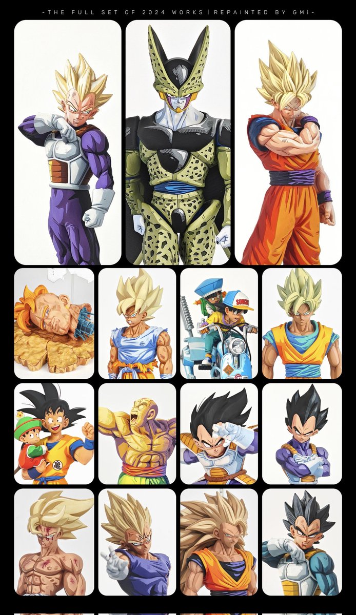xxjinming's tweet photo. THE FULL SET OF 2024 WORKS
#ドラゴンボール #ドラゴンボールz  #ドラゴンボールヒーローズ #ドラゴンボールレジェンズ #ドラゴンボール一番くじ #ドラゴンボールフィギュア #リペイント #ドラゴンボール #DragonBall #DragonBallZ #repainting #二次元 #筆塗り #アニメ #animeart #Twitter https://t.co/OEc9HOE4eh