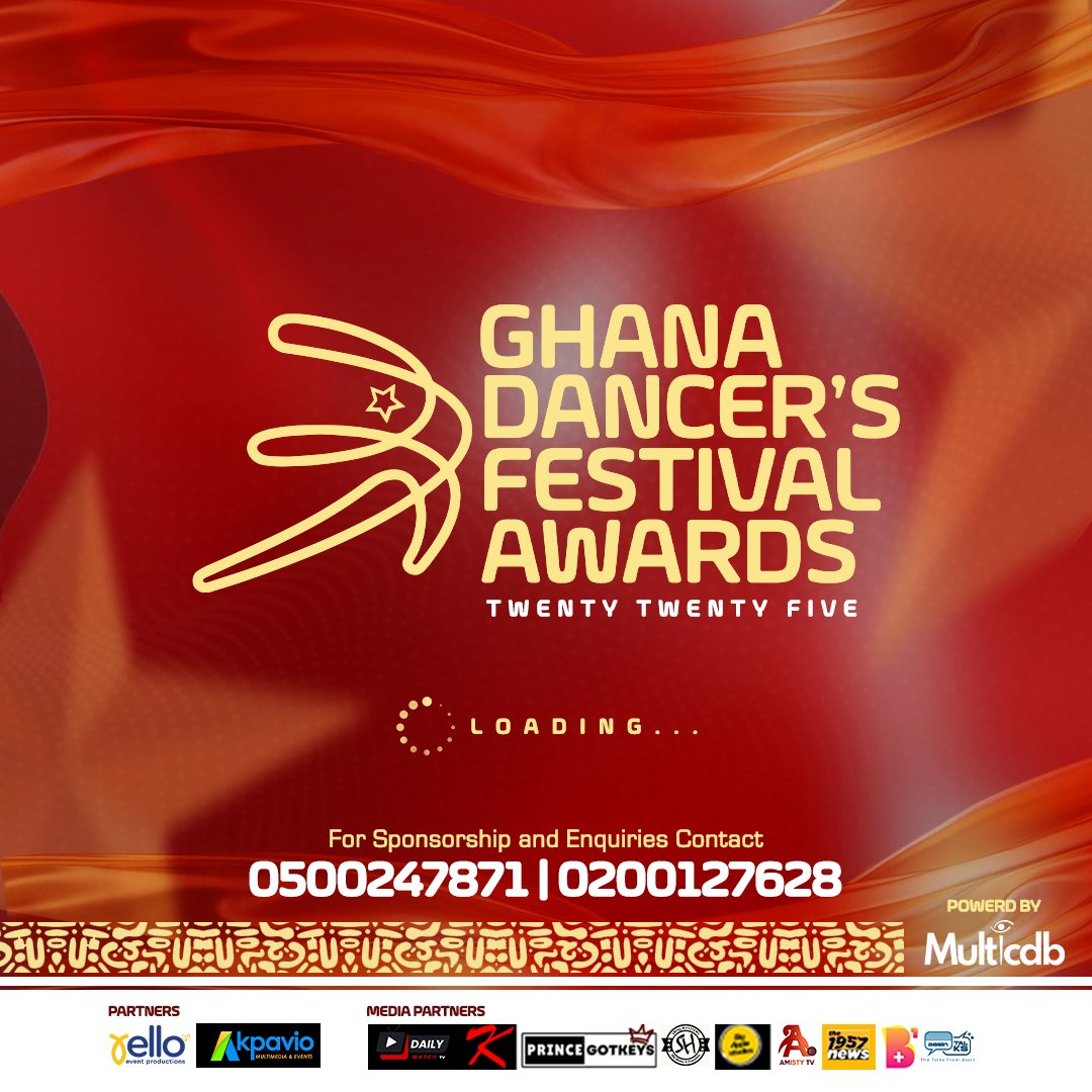 bra_fii3's tweet photo. The first edition of Ghana Dancer's Festival Awards.
Powerd by @multicdb.
LOADING.........
#GDFA25 #mebronidotcom #multicdbonline #blowuptv #yelloevent #kpavioevent 🔥💥 https://t.co/VUq4fDSx58