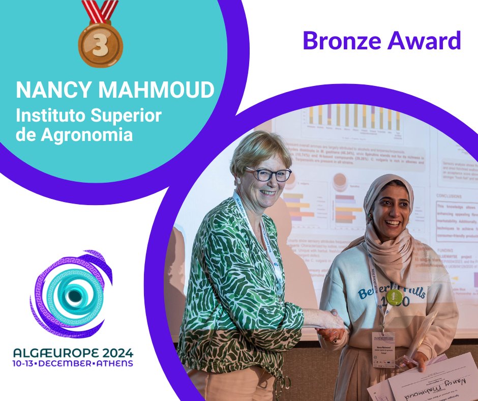 AlgaEurope (@algaecongresss) on Twitter photo The Bronze Poster Presentation Award was given to Nancy Mahmoud from <a href="/isagronomia/">Instituto Superior de Agronomia</a>
👉 algaeurope.org
#algaeurope #conference #development #microalgae #aquaculture #eaba #dlg The Bronze Poster Presentation Award was given to Nancy Mahmoud from <a href="/isagronomia/">Instituto Superior de Agronomia</a>
👉 algaeurope.org
#algaeurope #conference #development #microalgae #aquaculture #eaba #dlg