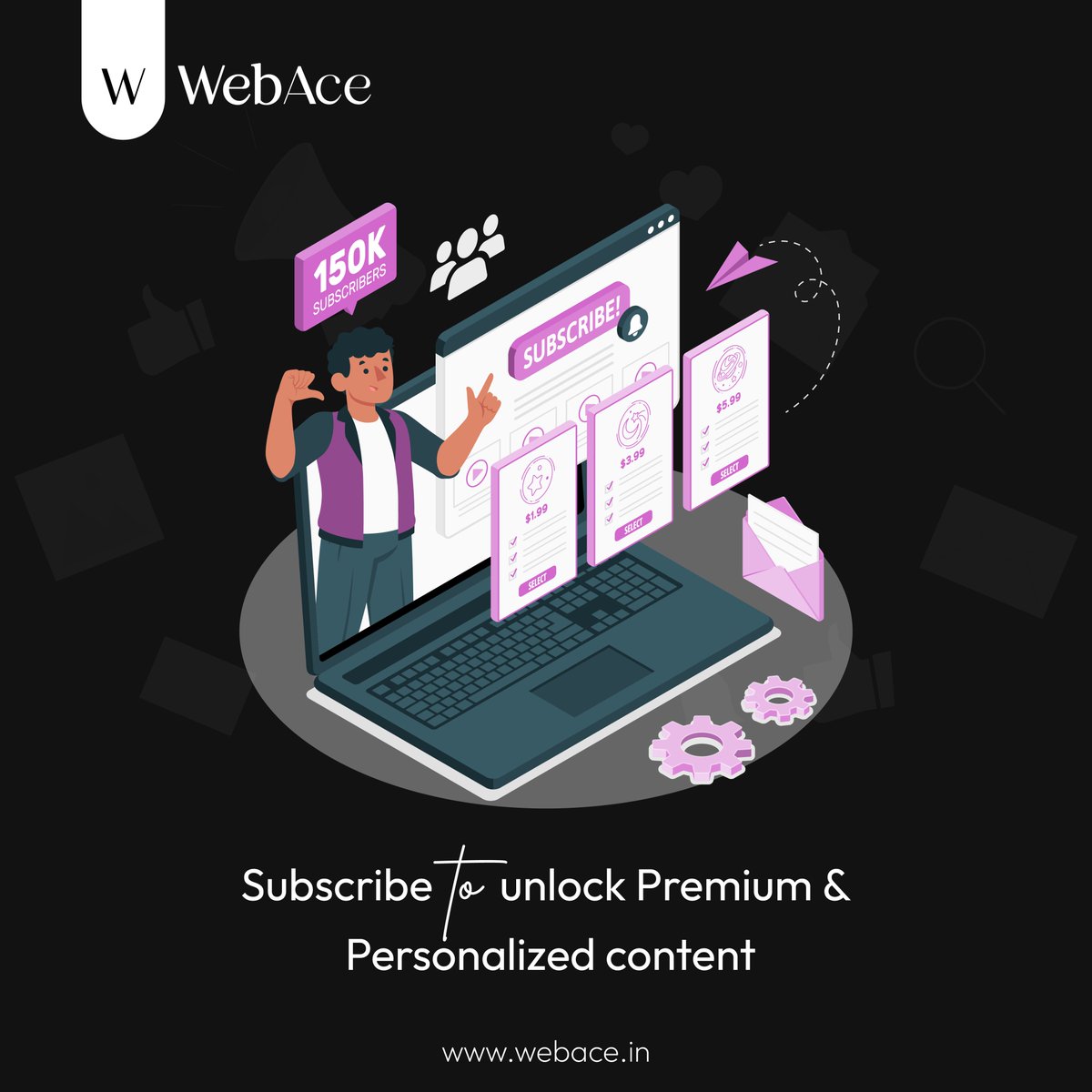 WebAce_India's tweet image. Exclusive content is the future! Creators &amp;amp; brands are monetizing loyal audiences with subscription-based content. Are you ready to tap into this trend? #WebAce #DigitalTrends