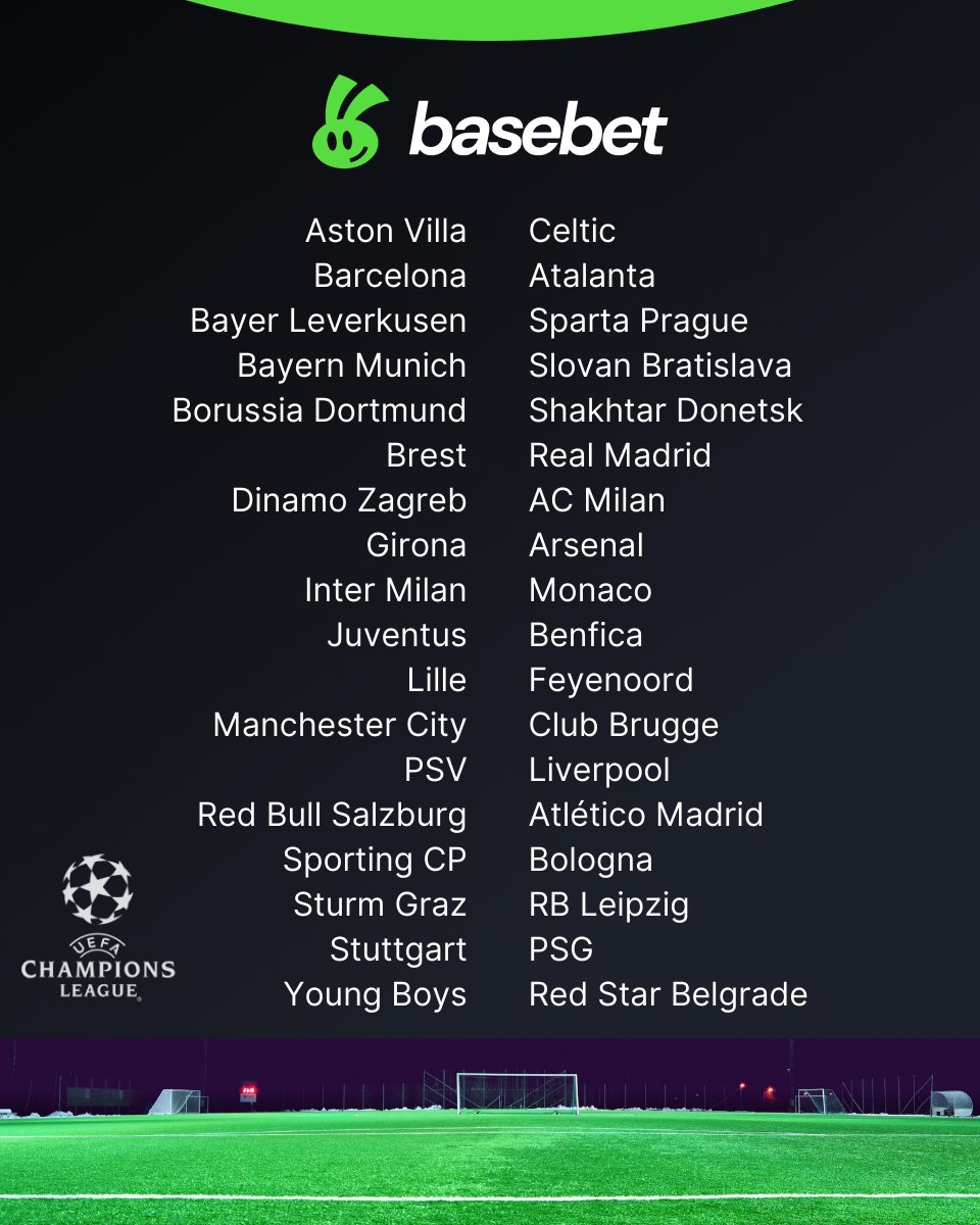 Which match will have the most goals tonight?

Champions League is back! ⚽🔥

Comment the match you think will see the most goals for a chance to win a $50 free bet on Basebet!

To enter:
1️⃣ Follow <a href="/Basebetio/">BaseBet</a>
2️⃣ Like &amp; Retweet
3️⃣ Drop your prediction in the comments!

We’ll pick