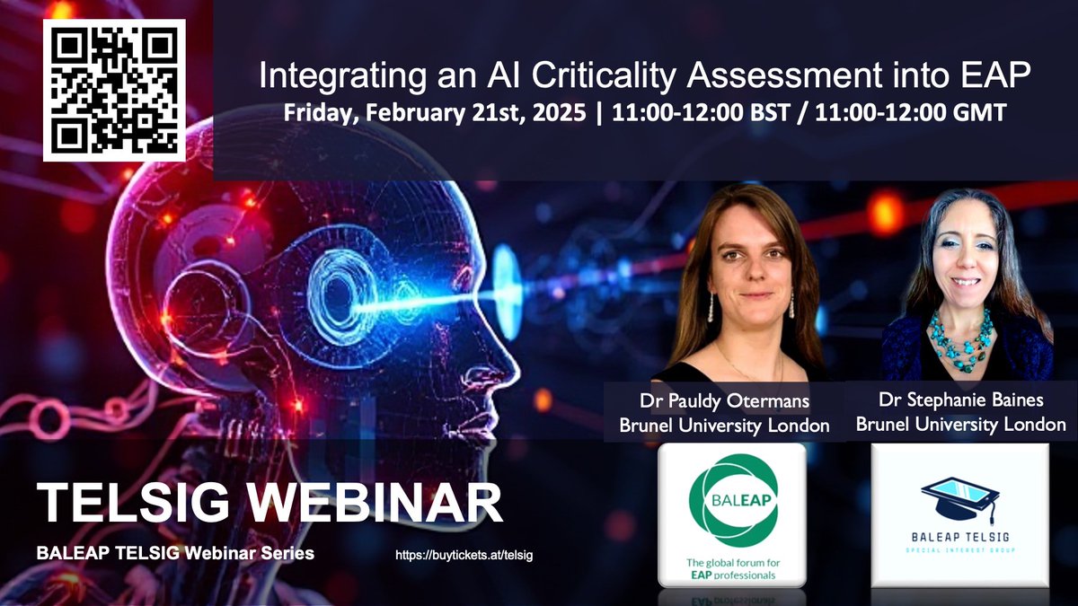 Stephanie Baines (@neuronerdsb) on Twitter photo Interested in AI in HE? Register for our TELSIG webinar here: lnkd.in/eYDHEMyU. <a href="/PauldyOtermans/">Dr Pauldy Otermans</a> and I will discuss AI literacy and criticality in assessment. Our first webinar on AI in T&L here (lnkd.in/eYbCpGMY) or our podcast here (lnkd.in/eWtpHZS3) Interested in AI in HE? Register for our TELSIG webinar here: lnkd.in/eYDHEMyU. <a href="/PauldyOtermans/">Dr Pauldy Otermans</a> and I will discuss AI literacy and criticality in assessment. Our first webinar on AI in T&L here (lnkd.in/eYbCpGMY) or our podcast here (lnkd.in/eWtpHZS3)
