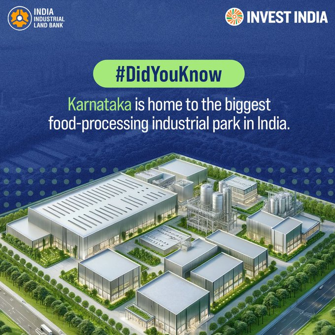 IndLandBank_GoI's tweet photo. 🍲 With 4 food parks, 2 mega food parks, and dedicated spice and seafood parks, #Karnataka is the secret ingredient to your recipe for success.
Discover more: https://t.co/sRMbwDeqdN
#InvestInIndia #IILB @CMofKarnataka @MOFPI_GOI https://t.co/NmXWJY2B4a