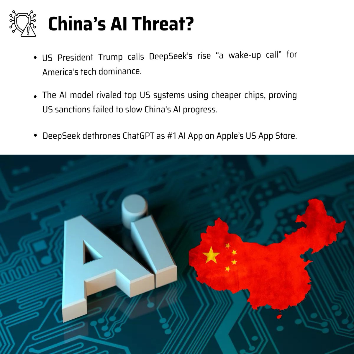 drcharru's tweet image. 🚀 DeepSeek AI Shakes Wall Street! 🚀

China’s DeepSeek-R1 AI just triggered the biggest sell-off in a day! 📉💥
#DeepSeekAI #AIWar #TechDisruption #ChinaVsUSA #FutureOfAI
