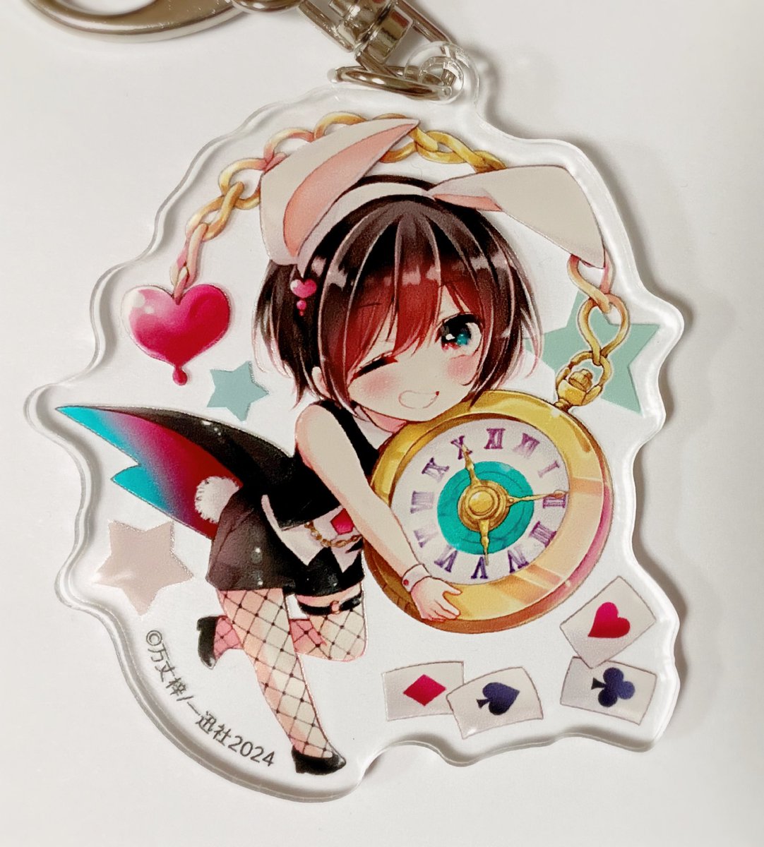 「そいえば私もまんが王さんのアクキー頂いてました網タイツバニーカジノボーイですまん」|万丈梓 / おとつく５巻発売中のイラスト