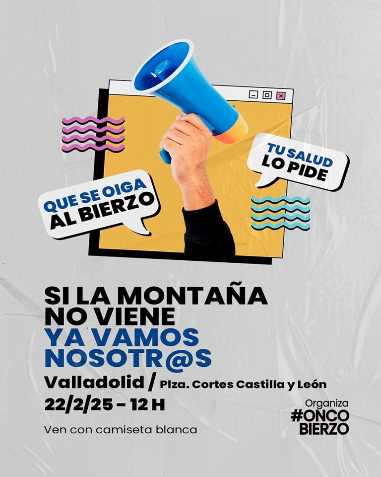 22 DE FEBRERO, POR UNA SANIDAD DIGNA EN EL #BIERZO. Si la <a href="/jcyl/">Junta de Castilla y León</a> nos ignora, vamos a la #JCyL. <a href="/alferma1/">Alfonso F. Mañueco</a>, #SanidadPública

<a href="/oncobierzo/">Oncobierzo</a>