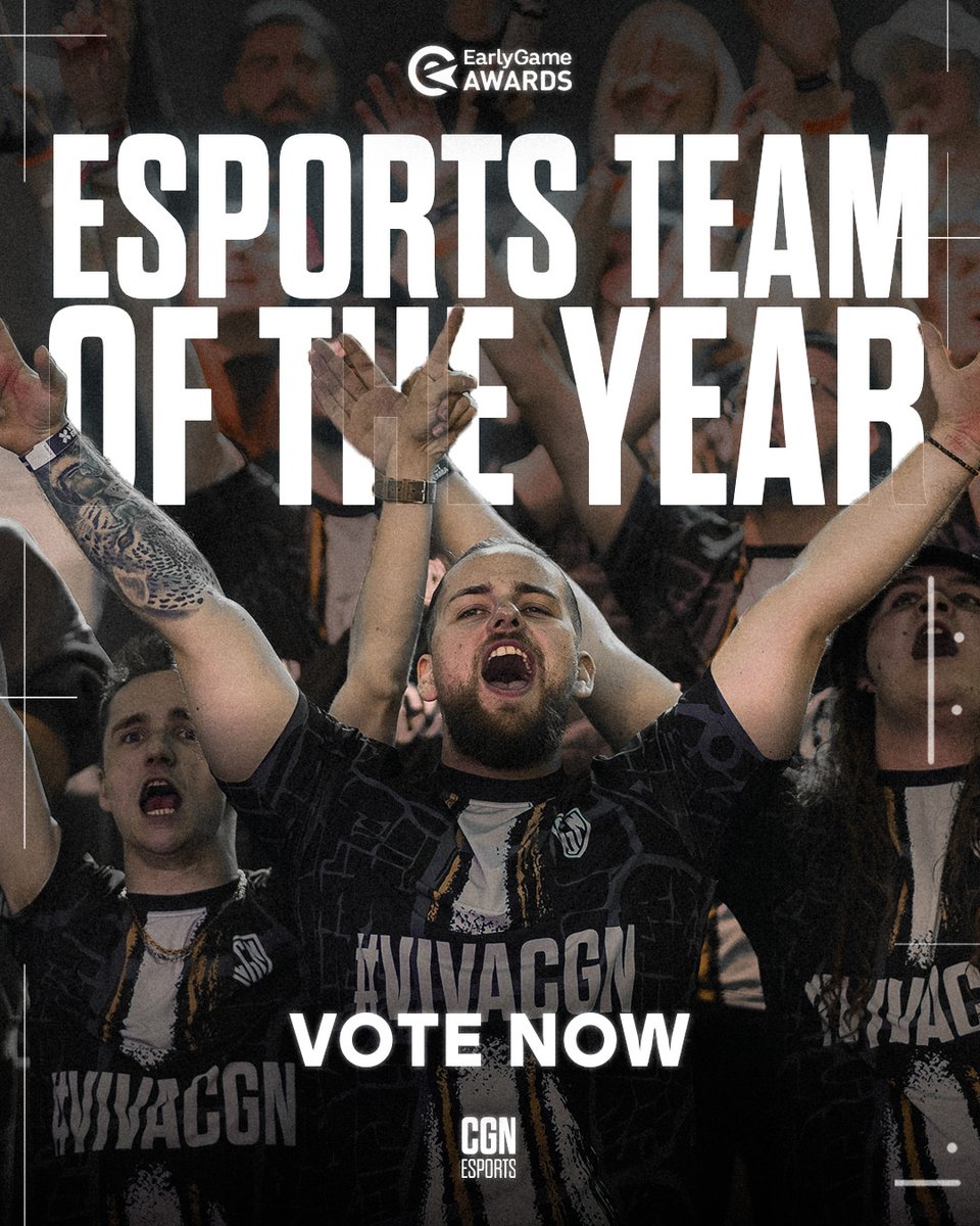 we're nominated for the "EarlyGame Awards" as "Esports Team of the Year!" 🎉

2024 was a wild ride with highs and lows, but now we need YOU! 🫵

show your support &amp; vote for us now!
(🔗 in comments)