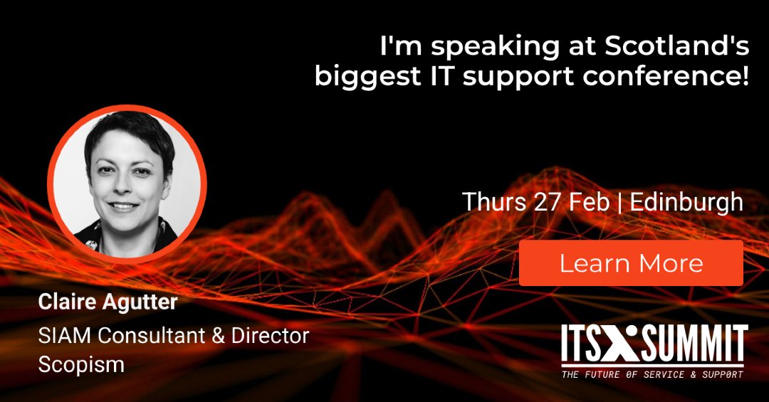 scopismnews's tweet photo. @ClaireAgutter is speaking live at ITSX Summit in Edinburgh! See you at Dynamic Earth on 27 Feb?
➡️ Register now using this special link.
https://t.co/uC9cViSnVB
#SIAM #ITSX https://t.co/Cwzu2Yq7ek
