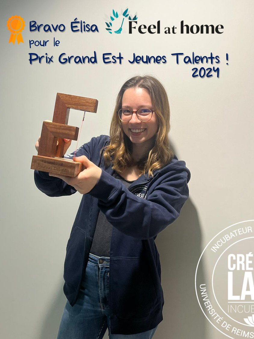 URCA_Incubateur (@urca_incubateur) on Twitter photo Bravo à Elisa notre étudiante <a href="/universitereims/">Université de Reims Champagne-Ardenne</a> jeune entrepreneuse très engagée pour cette haute distinction de la <a href="/regiongrandest/">Région Grand Est</a> saluant son engagement personnel & collectif déployé dans son entreprise Feel at Home qui dépoussière le métier du ménage ! Écologie-solidarité - RSE Bravo à Elisa notre étudiante <a href="/universitereims/">Université de Reims Champagne-Ardenne</a> jeune entrepreneuse très engagée pour cette haute distinction de la <a href="/regiongrandest/">Région Grand Est</a> saluant son engagement personnel & collectif déployé dans son entreprise Feel at Home qui dépoussière le métier du ménage ! Écologie-solidarité - RSE